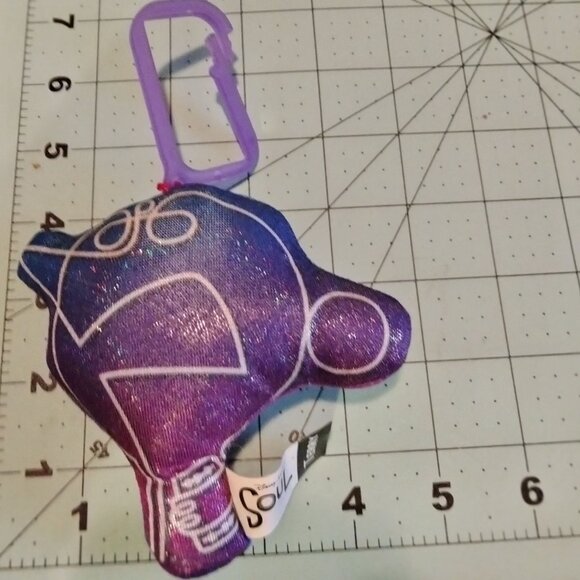 Disney Pixar Soul Terry Keychain Plush 4 inch Toy Purple Clip - Picture 2 of 4